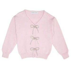 MINI DREAMERS SHAYLEE BOW CARDIGAN - PINK $72 size 10